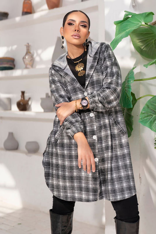 Winter Long Hooded Shirt